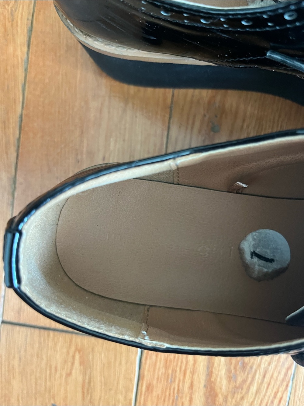 madden girl Black Patent Platform Oxfords - Size 7 - Picture 8 of 8